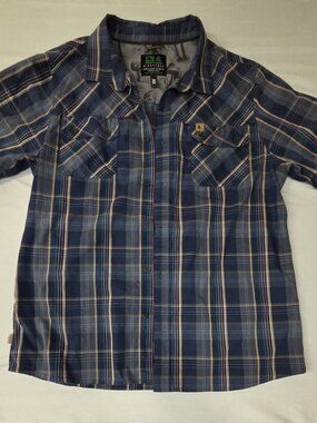 HippyTree Nomad XL Navy Slate Plaid Camp Shirt